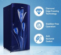 Haier 182 L 2 Star Direct Cool Single Door Refrigerator, Diamond Edge Freezing Technology (HED-18BML-E, Marine Lily, 2022 Model)
