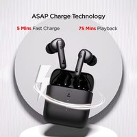 boAt Airdopes 141 Bluetooth Truly Wireless in Ear Earbuds with mic, 42H Playtime, Beast Mode(Low Latency Upto 80ms) for Gaming, ENx Tech, ASAP Charge, IWP, IPX4 Water Resistance (Bold Black) 