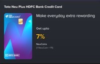 User Specific : Lifetime free HDFC Tata Neu Credit Cards