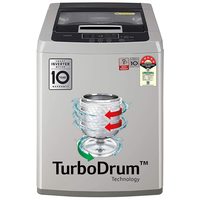 Lg 7 Kg 5 Star Inverter Fully-Automatic Top Loading Washing Machine (T70Sksf1Z, Middle Free Silver, Turbodrum)