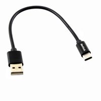 Abriitch Type C Actual Fast Charging Upto3.1A & Data Sync Tangle Free, Sturdy Short Cable For Power Bank Compatible For Every Samsung, Mi Xiaomi Redmi, Poco, Realme, Oppo, Vivo & Many More (Black, 0.25 M)
