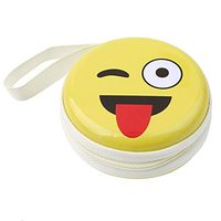 Stealodeal Round Aluminium Zipper Headphone Case Paris PC-01 (Multicolor) (All Earphones )