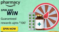  Amazon Pharmacy Spin And Win - Win Up to Rs.100 & More Discount on Medicines 