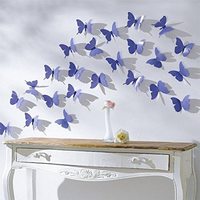 (Pack of 19 Butterfly) Jaamso Royals Blue 3D Butterflies' Wall Sticker