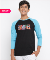 Lil Tomatoes Kids Black Printed Full Sleeves T-Shirt Lil Tomatoes  at 80% off