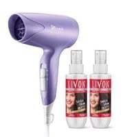 Livon Set of 2 Heat Protect Hair Serum & Syska Hair Dryer [Slice Spark Offer]