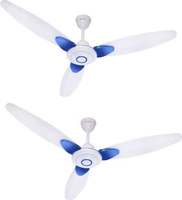 Candes Florence 1200 mm Anti Dust 3 Blade Ceiling Fan (white blue, pack of 2) 