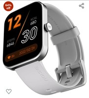 Noise ColorFit Pulse 2: 1.8" Biggest Display Smart Watch, 550 NITS Brightness, Sleek Metallic Body, HR, Sleep & Spo2 Monitoring, Upto 10 Days Battery Life, Calls & SMS Reply - Mist Grey