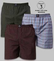 METRONAUT Pack of 3 Checkered Men Boxer