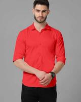 METRONAUT - Men Slim Fit Solid Spread Collar Casual Shirt (M,L,XL)