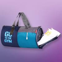Risen style Duffle/Gym Bag/Shoulder Bag for Men & Women (Blue, Kit Bag)