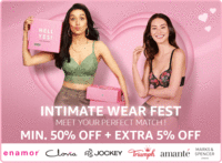  Fragrance & Intimate wear fest Meet your perfect match ! Min. 50% off+ extra 5% off