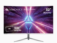 Zebronics Gaming A32FHD LED Curved 165Hz 80cm (32") 1920x1080 FHD Resolution Monitor with Display Port + HDMI .. 