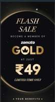 Zomato Gold At Just Rs. 49 (User Specific) 3 months