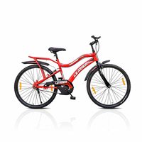 Leader Baymax 26T IBC Mountain Bicycle/Bike Without Gear Single Speed for Men - Red- Ideal for 10+ Years