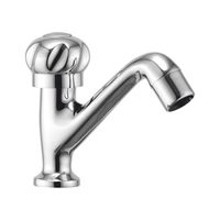 Oleanna Moon Brass Pillar Cock High Neck (Silver, Chrome Finishing) [5% Coupon]