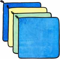 Signoraware Glowmax 600GSM Microfiber Towel (40*40cm) Each, Set of 4, Multicolour, Standard, (SG_6711S2_Multicolour)