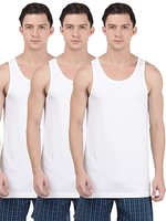 Jockey Men's Round Neck Sleeveless Cotton Vest (Pack of 3)