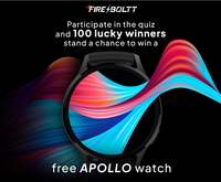 Flipkart Quiz: Chance to win Fire-boltt Apollo Smartwatch (100 Winners)