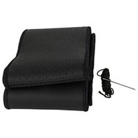 Kingsway Leatherite Classic Stiched Steering Cover PU, Set of 1 Piece [Rs.20 Coupon]