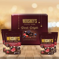 HERSHEY'S Exotic Dark - Diwali Delights Gift Pack Pomegranate 266g, Chocolate