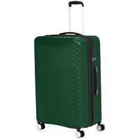 AmazonBasics Geometric Travel Luggage Expandable Spinner Suitcase with Wheels and Built-In TSA Lock, 31.5 Inch - Green