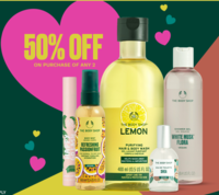Bodyshop Big on Love sale: Flat 50% off of any 2 products 