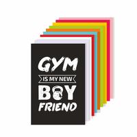 (Pack of 10) Amazon Brand - Solimo Wall Posters with Adhesive Tape, Set of 10 Gym Workout Posters