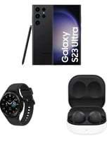 [ICICI/ SBI/ HDFC Offer] Samsung Galaxy S23 Ultra 5G (Phantom Black, 12GB, 256GB Storage) Galaxy Watch4 Classic Galaxy Buds 2