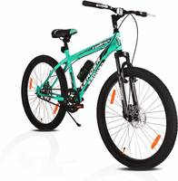 LEADER TORFIN 26T MTB Bicycle without Gear Single Speed with FS DD Brake 26 T Mountain Cycle (Single Speed, Black, Green)