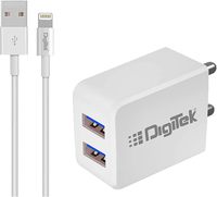 Digitek Dual Port USB Travel Charger 5V/3.1A Wall Charger with HD Lightning Cable (50% coupon)