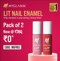 MYGLAMM : Lit Nail Enamel at ₹0 & more offers...