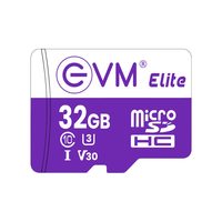 EVM Elite 32GB MicroSDHC Class 10 U3 V30 Memory Card Read Speed 100 mb/s Compatible with Mobile Phones, Cameras, CCTV’s & Drones - Fast Data Transfer with CPRM Standard Highest Security