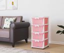 Nilkamal CHTR24 Four Layers Chest of Drawer (Pink and Cream)