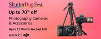Shutter Bug Fest - Up to 70% Off on Photography Cameras and Accessories + upto 12 months NCE