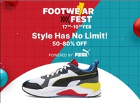 Flipkart Footwear fest (17-19th feb) 50% - 80% off 