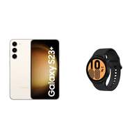 [DOUBLE DISCOUNT BACK] Samsung Galaxy S23 Plus and Ultra 5G (Cream, 8GB, 256GB Storage) Galaxy Watch4 Bluetooth