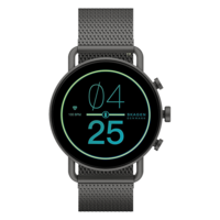 Skagen Falster Gen 6 Smartwatch with Activity Tracker (41mm Digital Display, 3ATM Water Resistant, Charcoal Strap)
