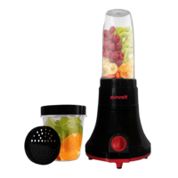ZunVolt 400 Watts 2 Jars Juicer Mixer Grinder (Unbreakable Jars, Fruice, Red/Black)