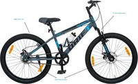vesco Drift 24T Bicycle Big Kids Boys & Girls 9 to 15 age 24 T Mountain Cycle (Single Speed, Grey)