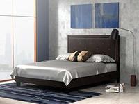 Forzza Franco Upholstered King Size Bed (Brown/Beige)