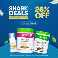 Oziva : Shark Deals Flat 25% OFF ( 10% Flat Off + 15% Cashback)