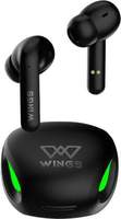 Wings Phantom 700 Wireless Earphones, with Low Latency 40 ms, LED Headphones Bluetooth Gaming Headset (Black, In the Ear)
