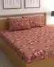 HOMEFAB INDIA Floral Double Bedsheet with 2 Pillow Covers
