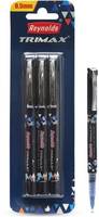 Reynolds Trimax Ball Pen (Pack of 3, Blue)