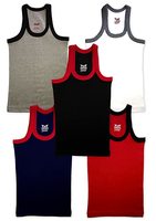 HAP Boys Multicolor Rib Vest Pack (Pack of 5)
