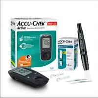 GlucoCare Active monitor with 10 strips Glucometer(White, Green)
