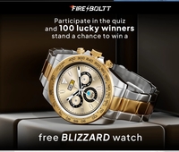 Participate In The Quiz and 100 Lucky Winners Stand a Chance To Win a Free BLIZZARD Watch
