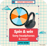 Music Edition Spin and Win Sony Headphones and More*