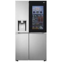 LG 674 L Frost Free Inverter Linear ThinQ (Wi-fi) InstaView Door-in-Door Side-by-Side Refrigerator (GC-X257CSES, Noble Steel | 